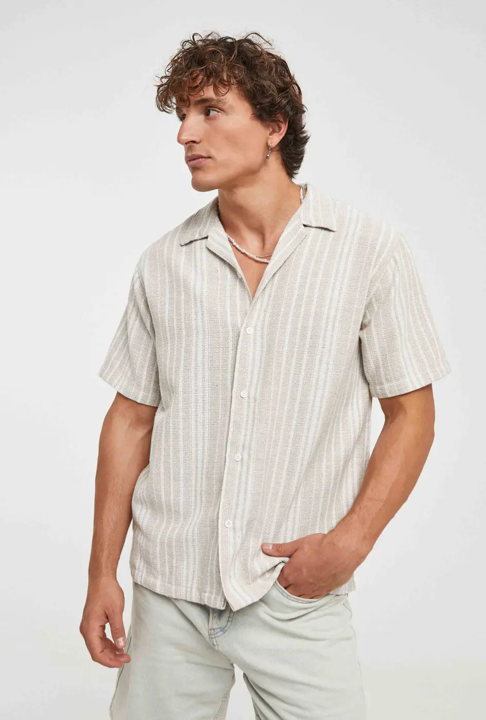 Camisa imperio estructura rayas | R9 DENIM