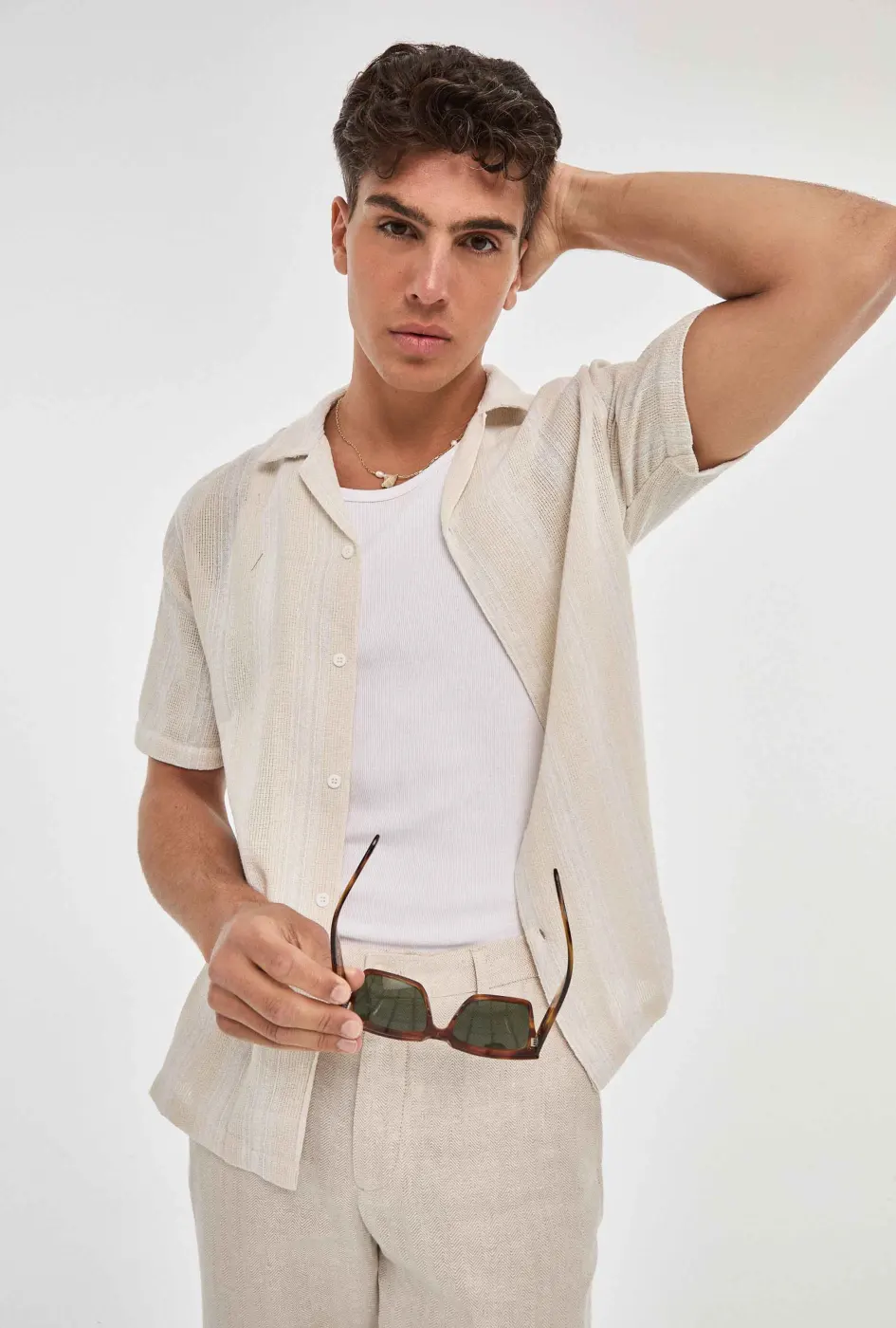 Camisa imperio estructura rayas | R9 DENIM