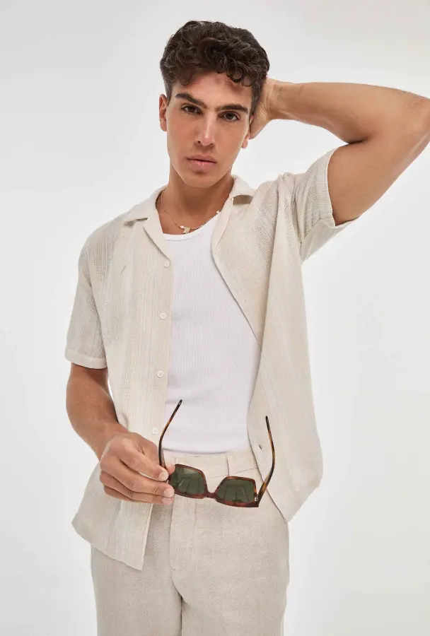 Camisa imperio estructura rayas | R9 DENIM