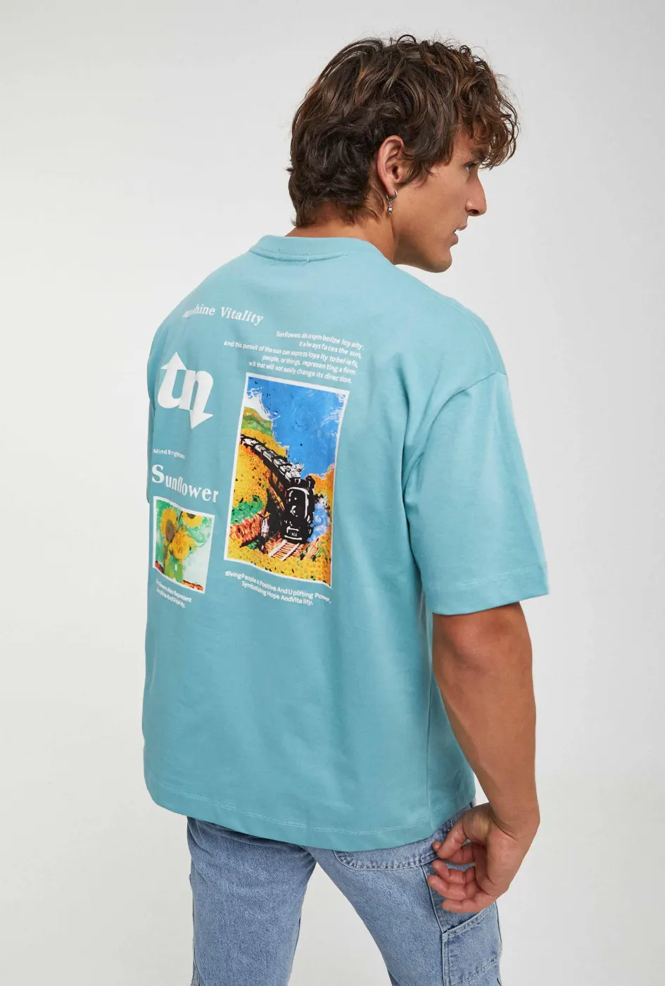 Camiseta oversize de imperio  | R9 DENIM
