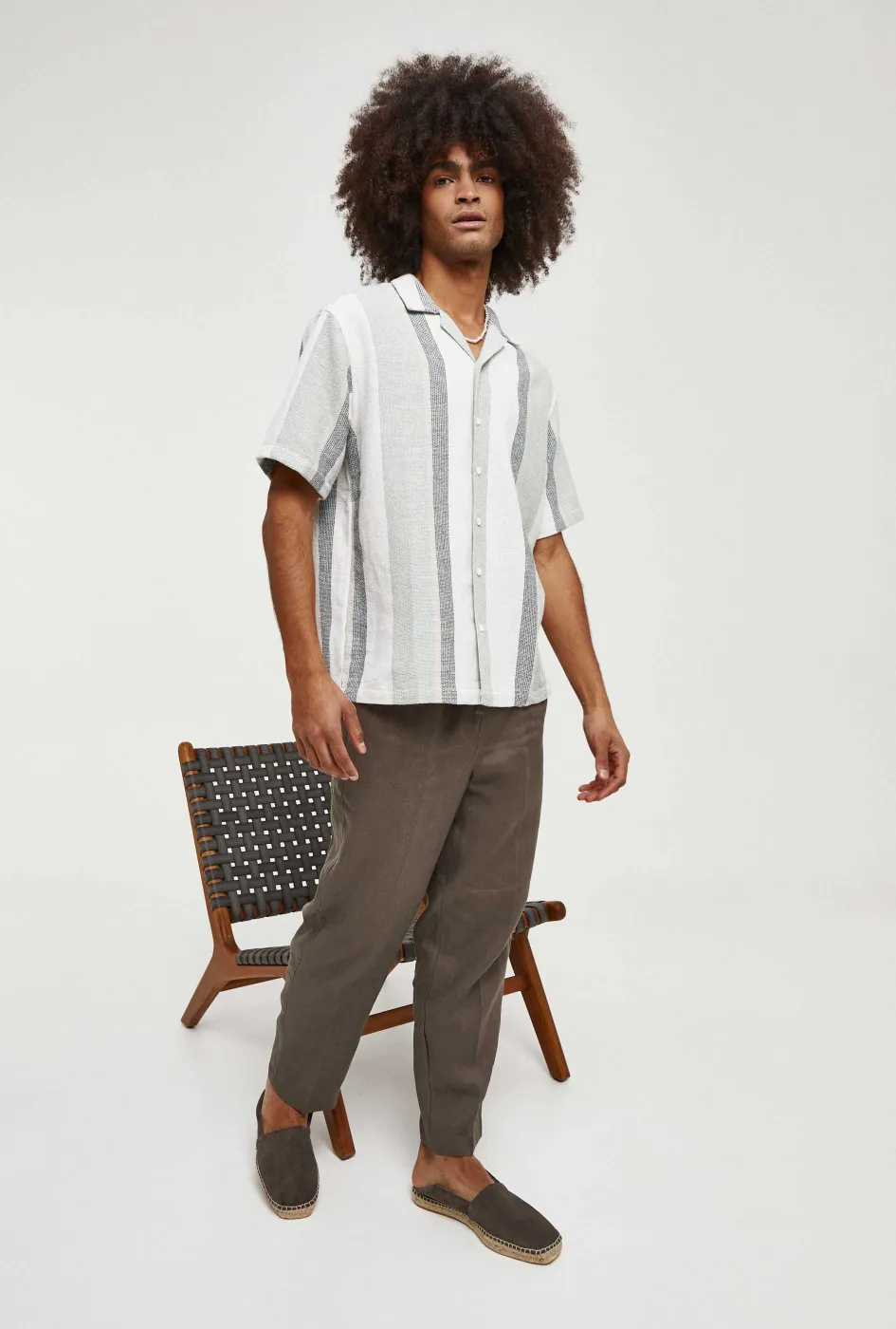 Camisa imperio estructura rayas | R9 DENIM