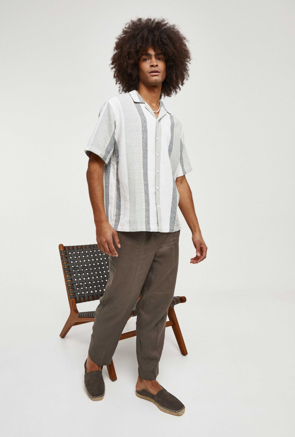 Camisa imperio estructura rayas | R9 DENIM