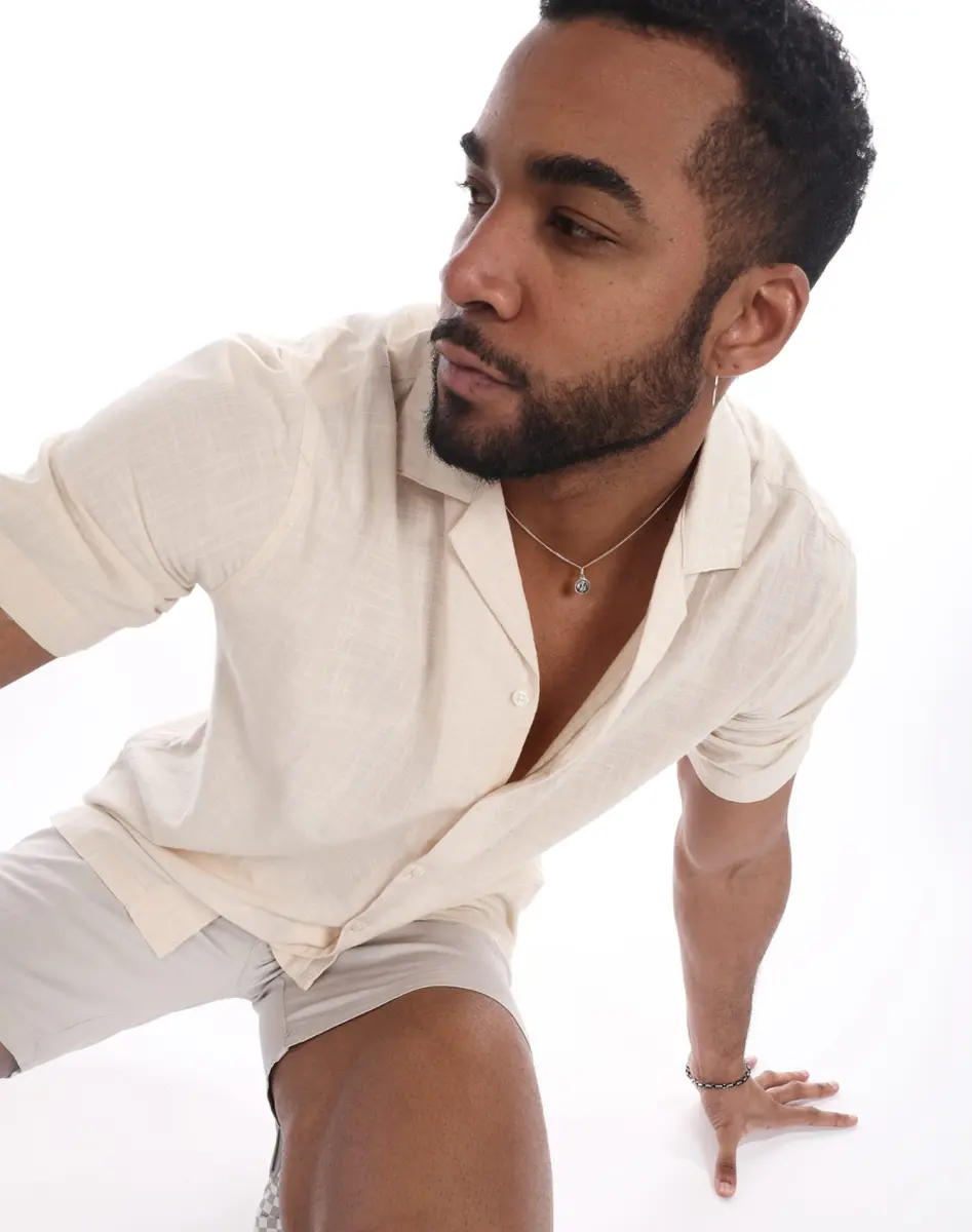 Camisa de algodon con aspecto de lino | R9 DENIM