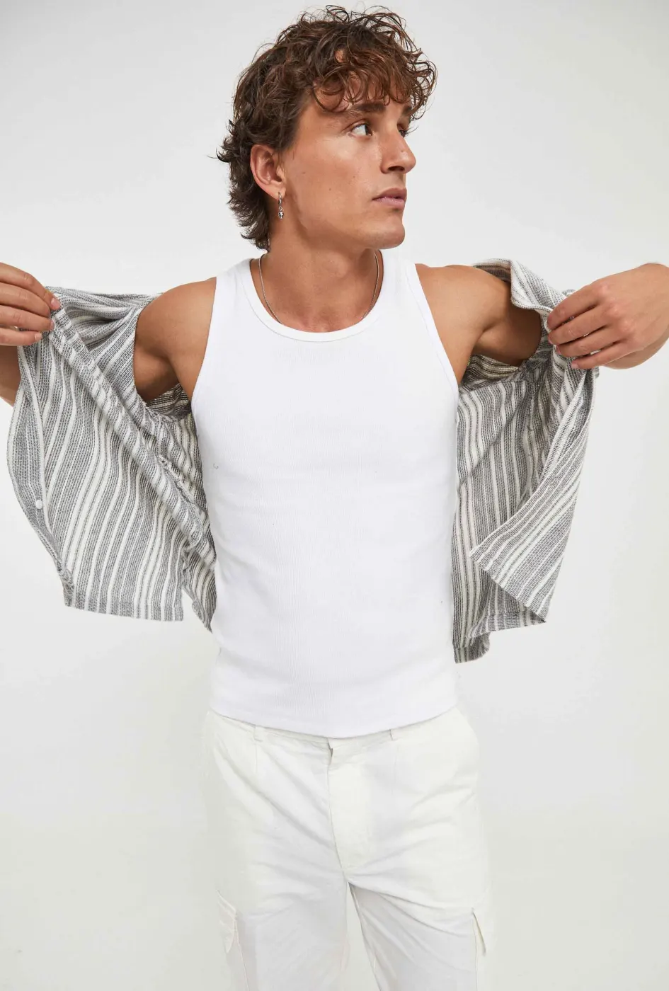Camisa imperio estructura rayas | R9 DENIM