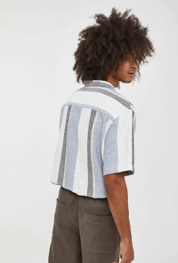 Camisa imperio estructura rayas | R9 DENIM