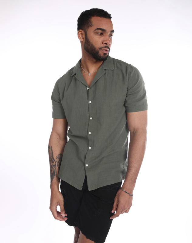 Camisa de algodon con aspecto de lino | R9 DENIM