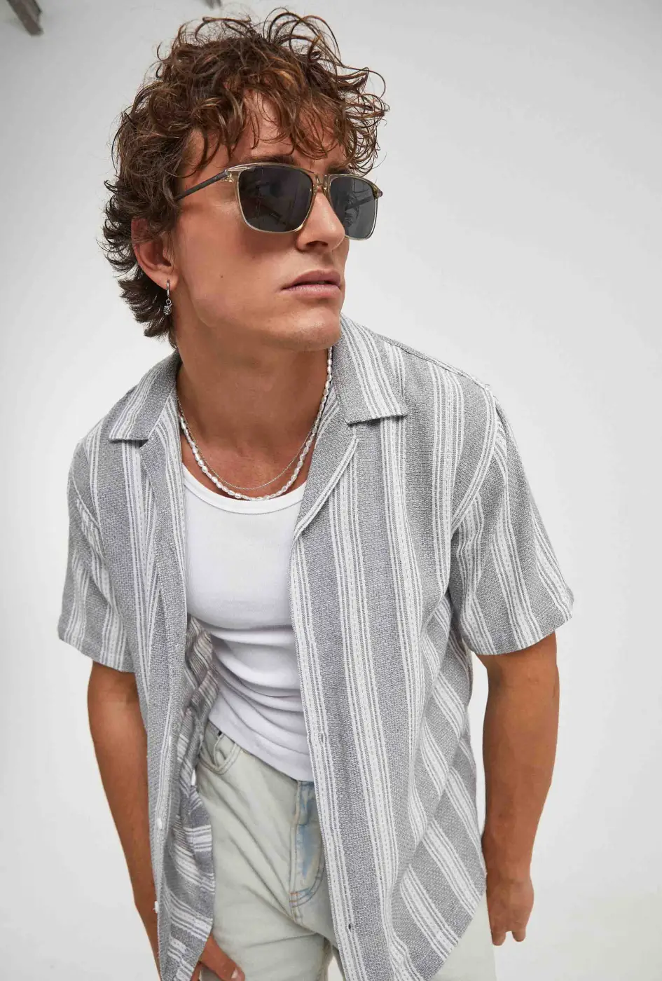 Camisa imperio estructura rayas | R9 DENIM