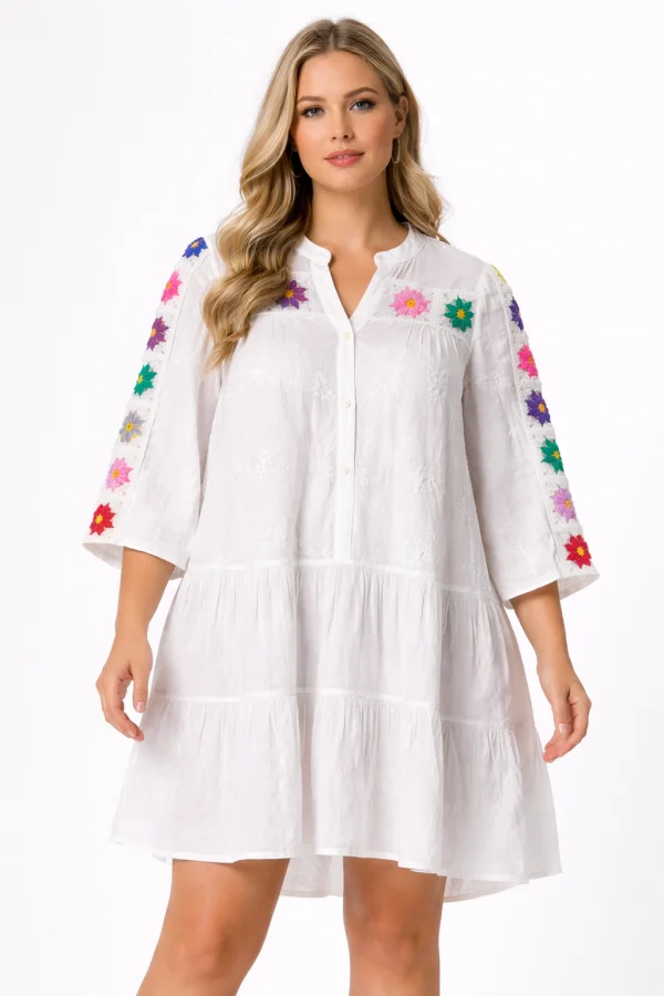 Robe ample broderie  | Vintage Mode