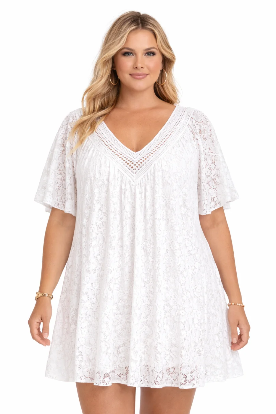 Robe couleur unie  grande taille  | Vintage Mode