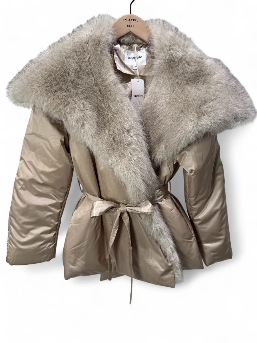 Doudoune Élégance Luxe – Col Fourrure Oversize | Lestigresses.fr