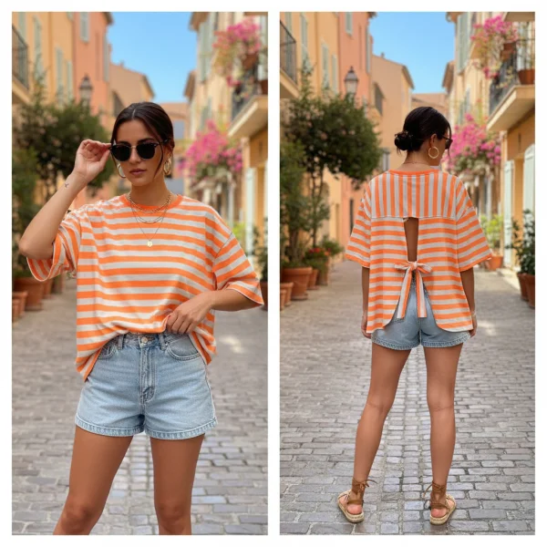 Tee shirt " SUMMER " oversize  | Les Chics Filles by Sab 