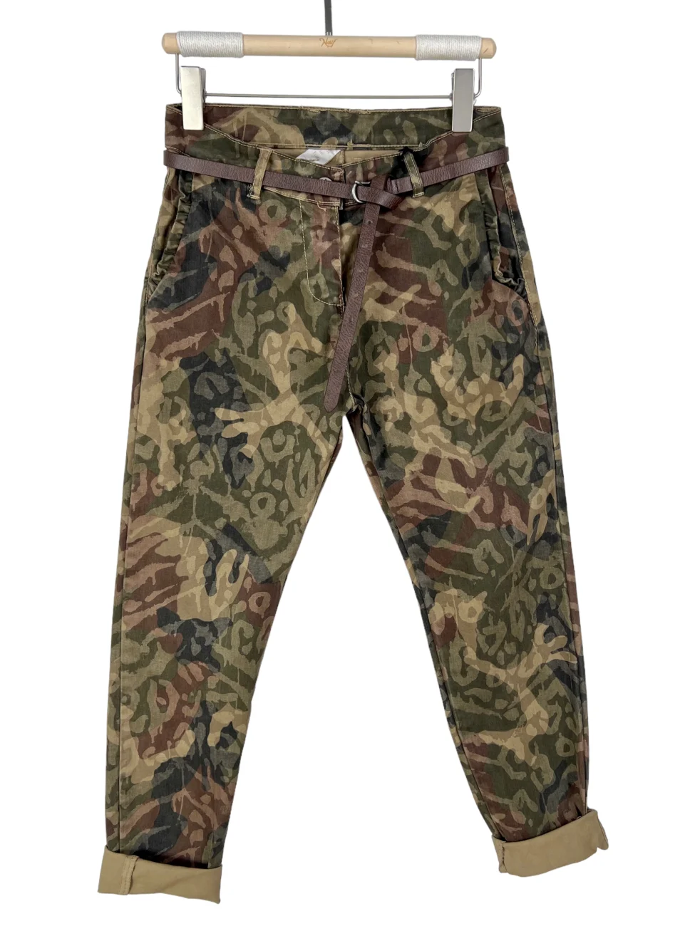 Pantalone stampato con cintura | Maelle B. Fashionlab 