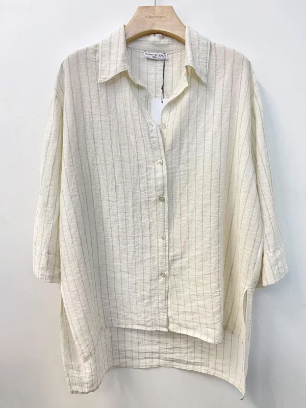 Linen Pinstripe Shirt | Merci.