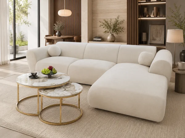 CANAPE CLOUD BIS ANGLE DROIT ECRU 290x165cm | MULTI-AFFAIRES