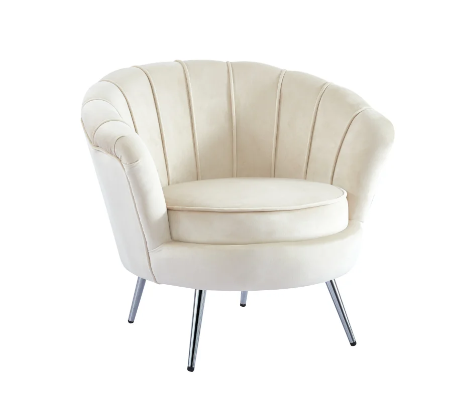 FAUTEUIL NYMPHEA CHROME BEIGE | MULTI-AFFAIRES