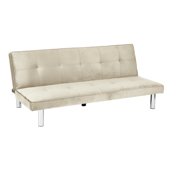 BANQUETTE CONVERTIBLE CLIC CLAC CHROME LATTE | Eurostore