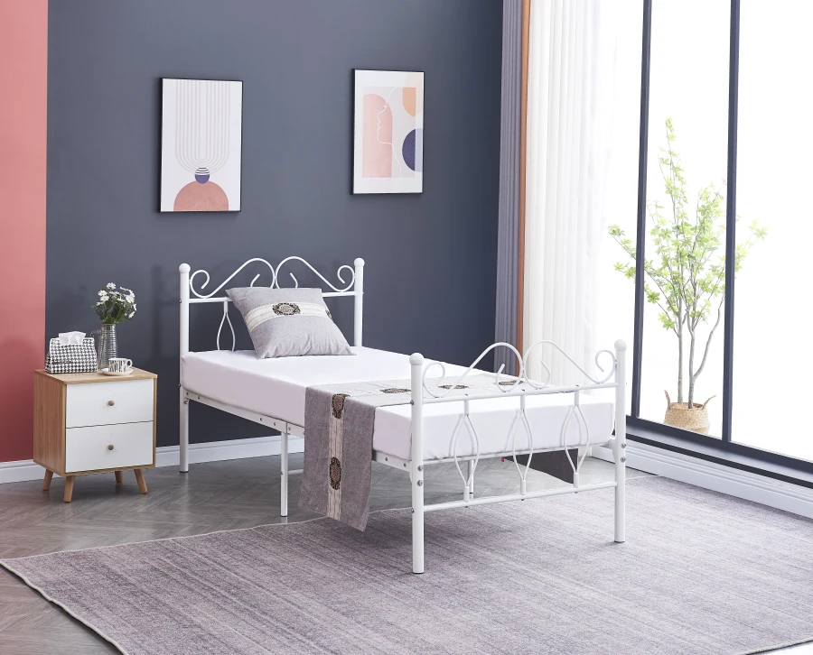 LIT METAL BLANC JULIE | MULTI-AFFAIRES