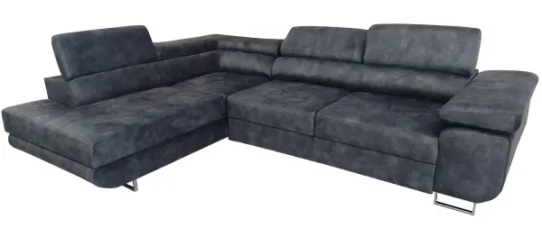 CANAPE TOULOUSE ANGLE GAUCHE GRIS ANTHRACITE 275x205cm | MULTI-AFFAIRES