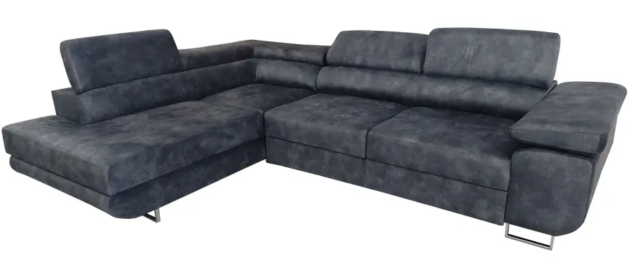 CANAPE TOULOUSE ANGLE GAUCHE GRIS ANTHRACITE 275x205cm | MULTI-AFFAIRES