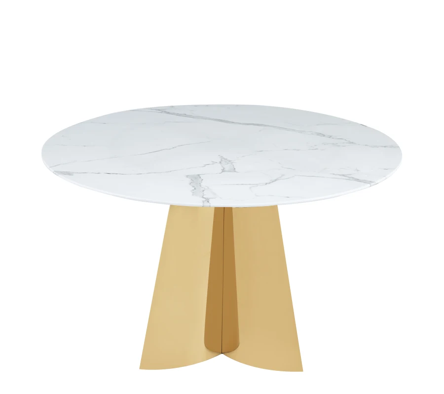 TABLE CAPUCINE GOLD MARBRE BLANC 130X75CM | MULTI-AFFAIRES