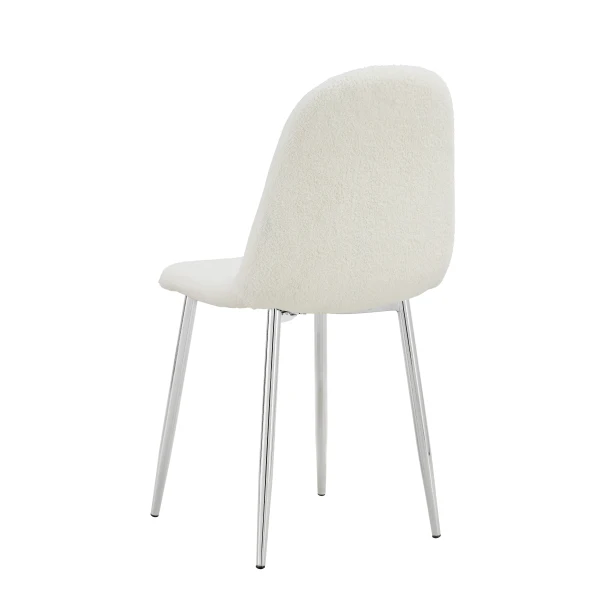 CHAISE SCANDINAVE CHROME DOUDOU | Eurostore