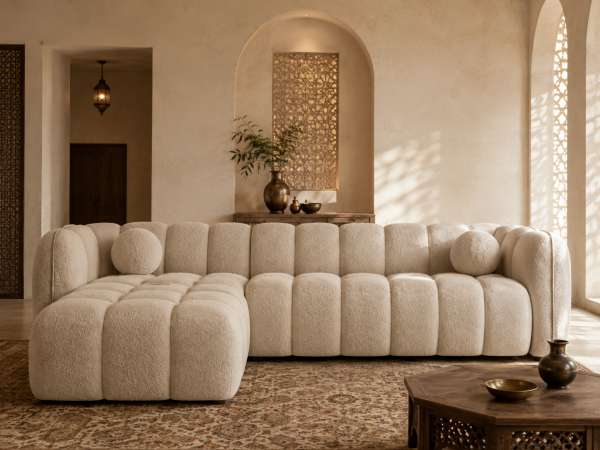 CANAPE MIRAGE ANGLE DROIT BEIGE 315X175cm | MULTI-AFFAIRES