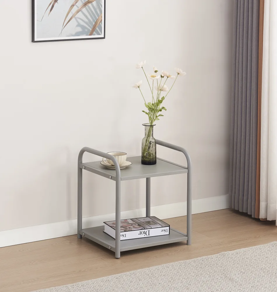 CHEVET ASTRA GRIS EPOXY 42X39X46CM | Eurostore