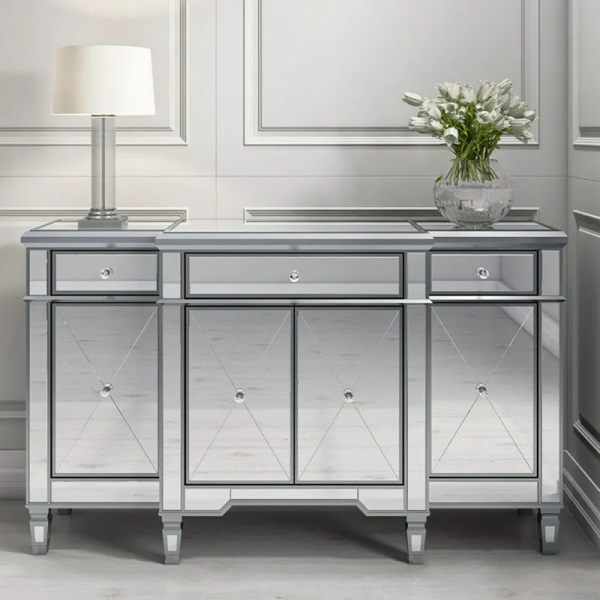 BUFFET MIROIR ROMANE 165x45x91,5CM | MULTI-AFFAIRES