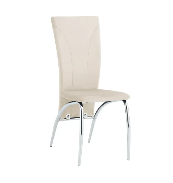 CHAISE DUNA EN VELOURS BEIGE | Eurostore