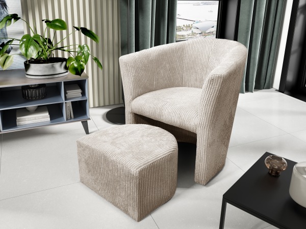 FAUTEUIL LINA VELOURS COTELE ERU | MULTI-AFFAIRES