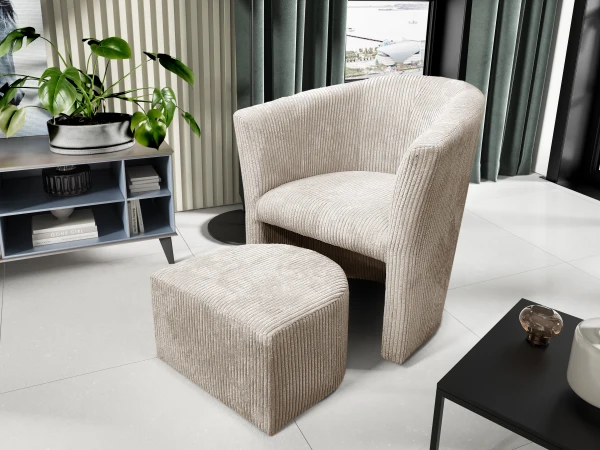FAUTEUIL LINA VELOURS COTELE ERU | MULTI-AFFAIRES