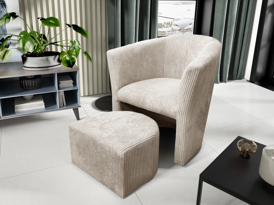 FAUTEUIL LINA VELOURS COTELE ERU | MULTI-AFFAIRES