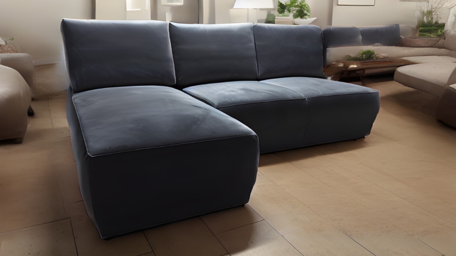 DYONISOS VELLUTO 19 CANAPE D'ANGLE VELOURS ANTHRACITE 250x175cm | Eurostore