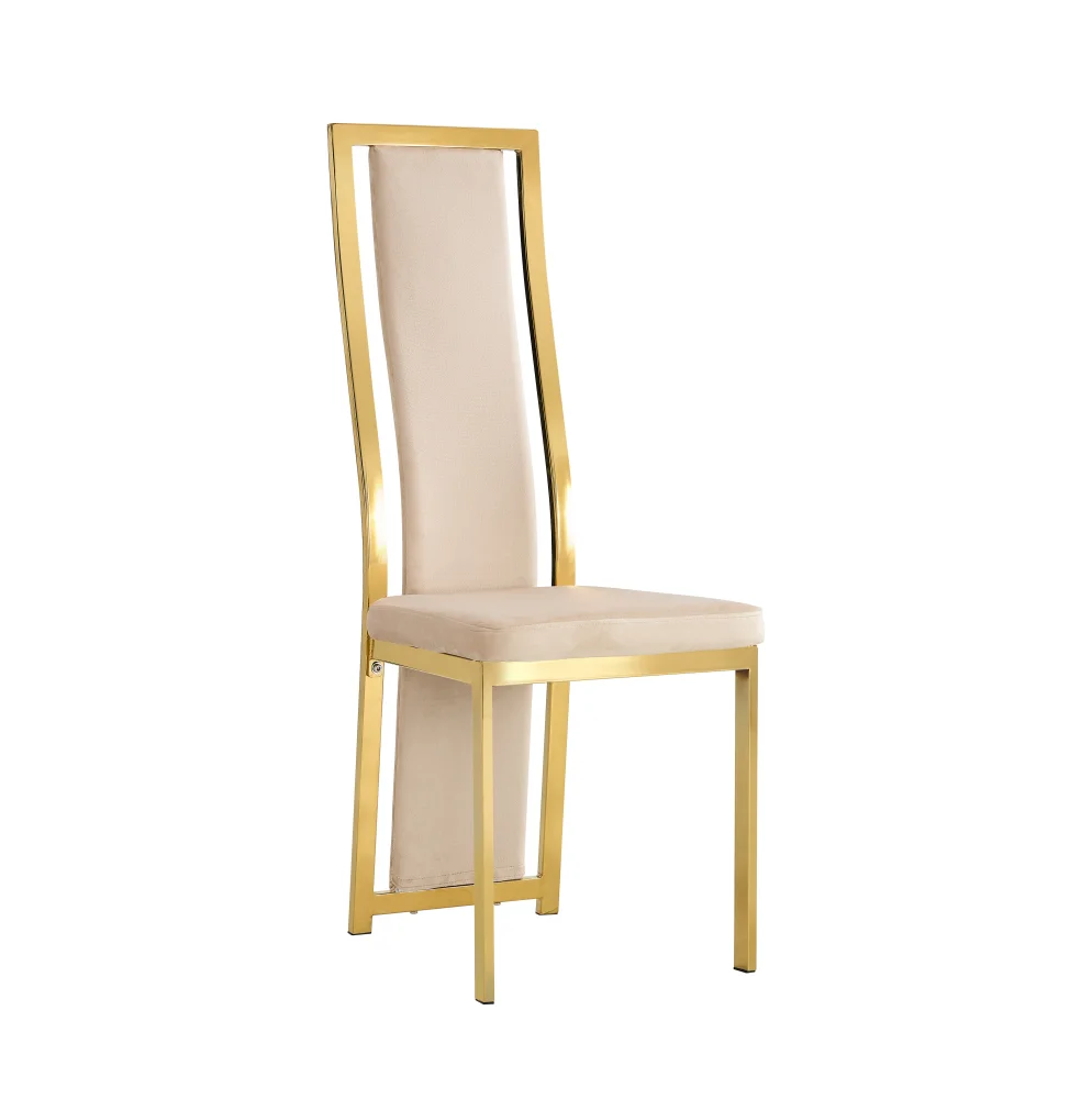 CHAISE DANA GOLD VELOURS BEIGE/ref:5 | MULTI-AFFAIRES