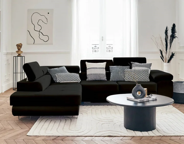 TOULOUSE ANGLE GAUCHE VELOURS NOIR | MULTI-AFFAIRES