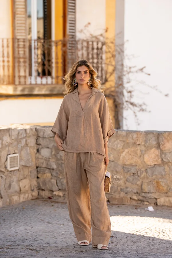 Blusa CONFORT lino | COBRE