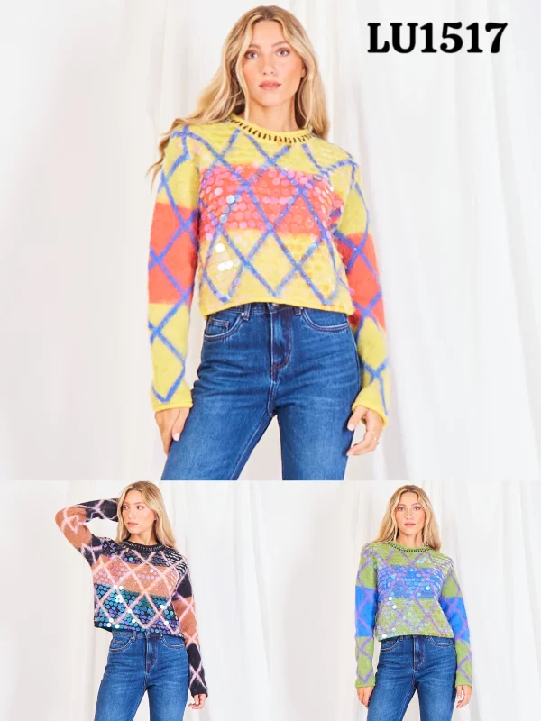 Maglioncino paillettes grandi  | Maelle B. Fashionlab 