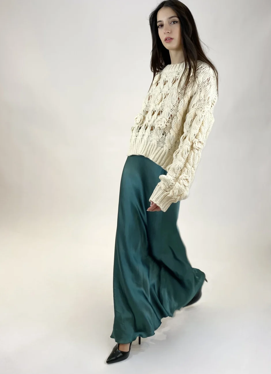 Maglione trecce traforato  | Maelle B. Fashionlab 