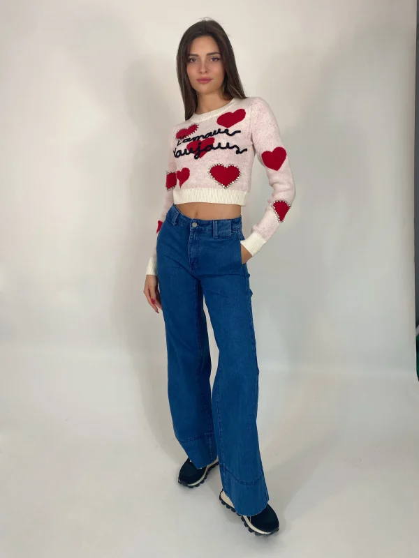 Maglioncino crop cuore  | Maelle B. Fashionlab 
