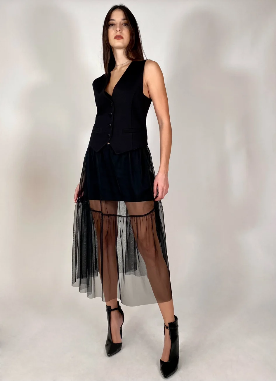 Vestito nero tulle  | Maelle B. Fashionlab 