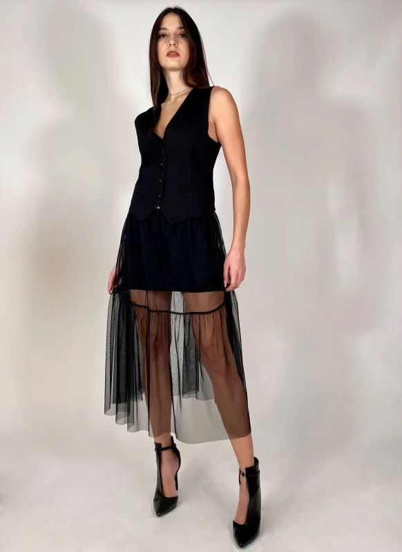 Vestito nero tulle  | Maelle B. Fashionlab 
