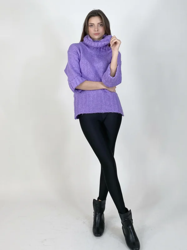 Maglione dolcevita misto lana e mohair  | Maelle B. Fashionlab 