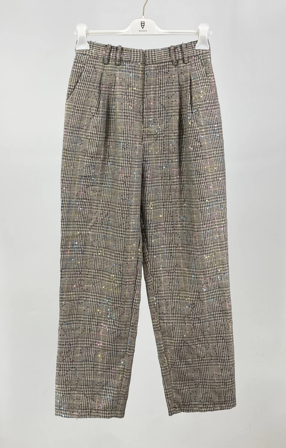 Pantaloni tweed paillettes colorate | Maelle B. Fashionlab 