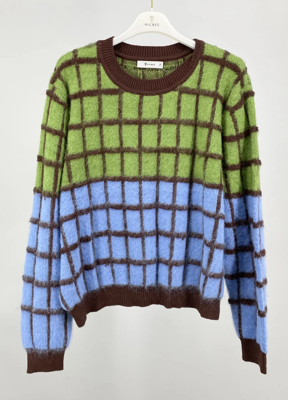 Maglioncino quadretti LU1583 | Maelle B. Fashionlab 