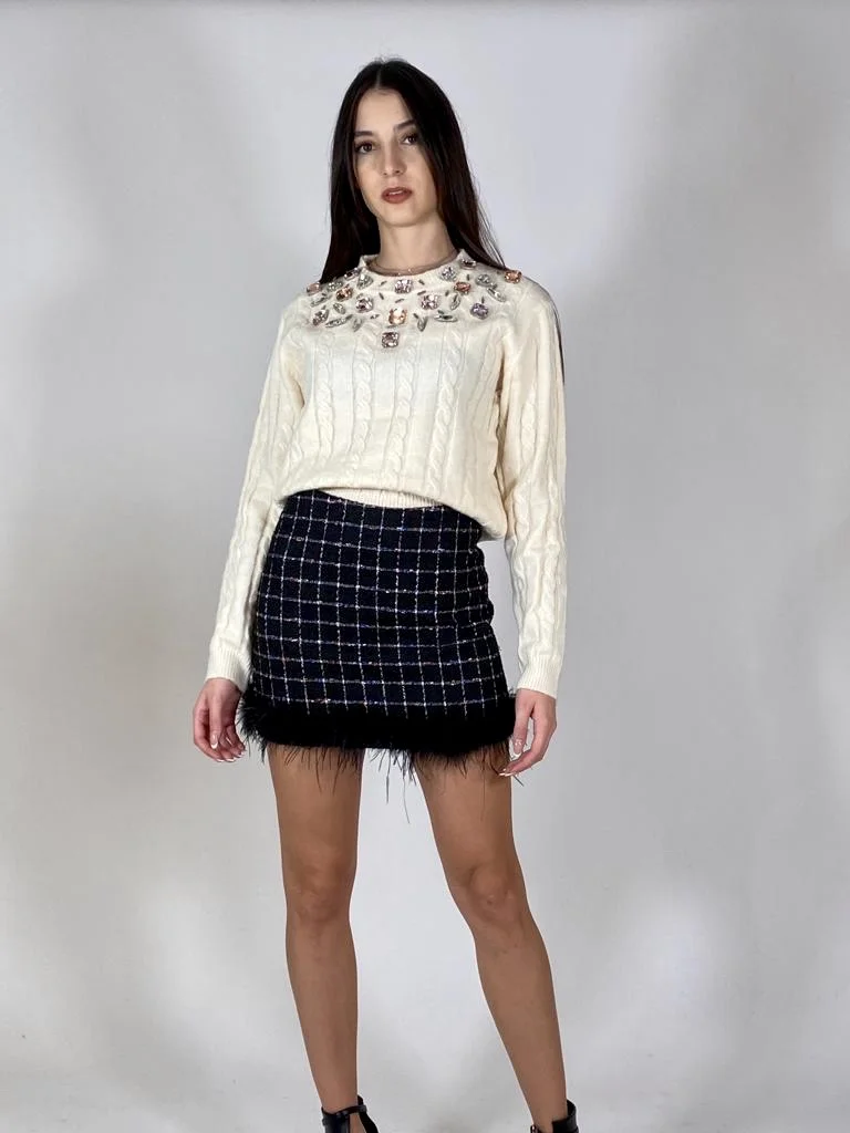 Maglioncino pietre colorate  | Maelle B. Fashionlab 