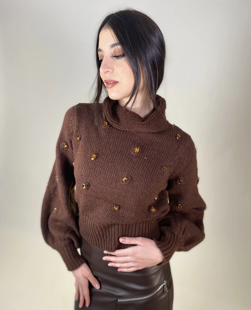 Maglione pietre gioiello | Maelle B. Fashionlab 