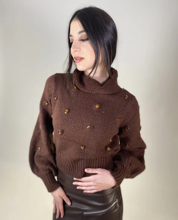 Maglione pietre gioiello | Maelle B. Fashionlab 