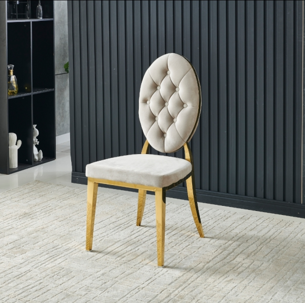 CHAISE OVA DORE TAUPE | MULTI-AFFAIRES