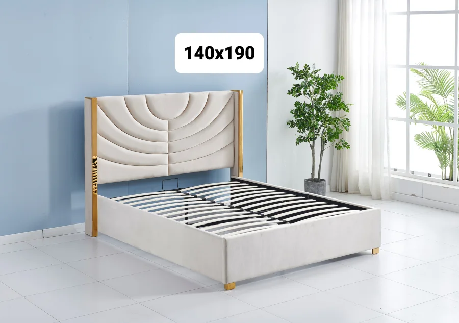 LIT COFFRE EVA BEIGE 140X190 | MULTI-AFFAIRES