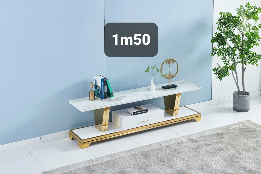 MEUBLE TV VERSUS DORÉE MARBRE 1m50 | Eurostore